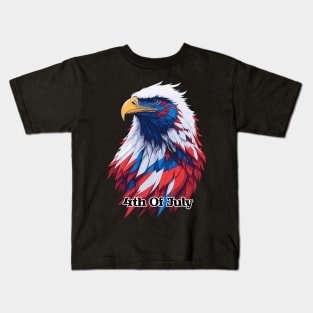 4th of July American Eagle Red White and Blue Kids T-Shirt